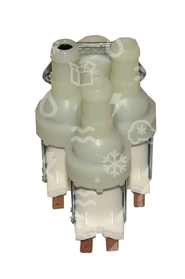 elektroventil 3- cestný, 90°, rohový, d=13,5 mm